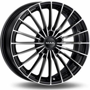 MAK Arese Black Machined Face 7x18 4/98 ET35 B58.1