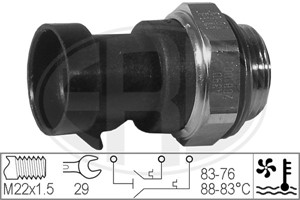 Temperaturswitch, kylarfläkt, FIAT,LANCIA, 1264 30, 46413969, 7745216