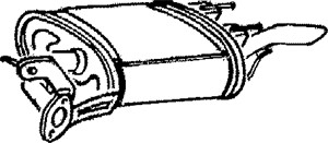 Bakre ljuddämpare, Bak, TOYOTA COROLLA, COROLLA Kombi, COROLLA Liftback, 17430-11640, 17430-64680