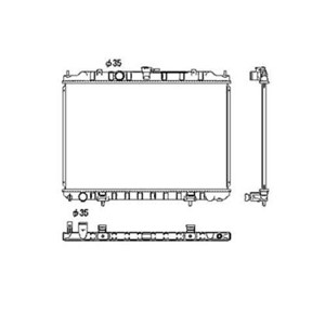 Kylare, motorkylning, NISSAN X-TRAIL, 214108H900, 21410EQ30A, 21410EQ30B