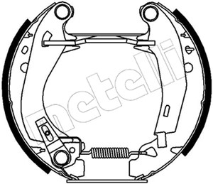 Bromsbackar, sats, Bakaxel, PEUGEOT 205 I, 205 II, 205 Cabriolet I, 205 Skåp/halvkombi, 4241.1V, 4241.6L, MKP00126