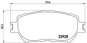 Bromsbeläggsats, Framaxel, TOYOTA CAMRY Sedan, ISIS, MARK X I, WISH Minibus, minivan, 0446506030, 0446530340, 0446533240, 0446533246, 0