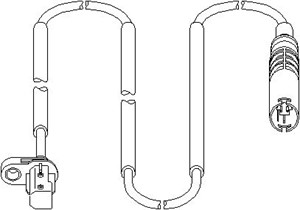 ABS-givare, Sensor, hjulvarvtal, Bakaxel, båda sidor, BMW, 3452 6 760 425, 3452 6 785 021, 3452 6 870 076