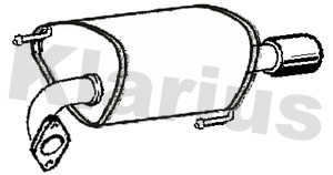 Bakre ljuddämpare, SUBARU LEGACY IV, 44300AG070, 44300AG671, 44300AG970