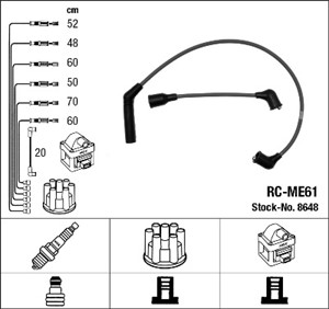 Tändkabelsats, MITSUBISHI PAJERO I, PAJERO II, PAJERO Canvas Top II, MD 976 524