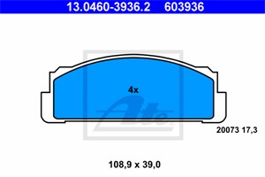 Bromsbeläggsats, Framaxel, FIAT,LANCIA,SEAT, 4296669, 4341534, 4434816, 5888149, 5888154, 5889225, 5951897, 790605