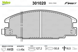 Bromsbeläggsats, Framaxel, ISUZU,OPEL,VAUXHALL, 1605825, 1605916, 1605931, 8944832201, 8-94483-220-1, 90541257, 94483220, 97114300