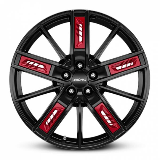 Ronal R67 Red Left Jet Black 8,5/20 5/108 ET50 B76