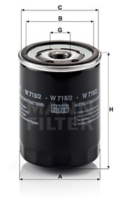 Oljefilter, ALFA ROMEO,FIAT,LANCIA, 1109 W7, 116440603000, 4434895, 4449040, 46805831, 5010 963, 60507080, 60810474, 71736160, 71754231,