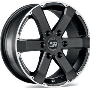 MSW 46 Matt Black Machined Face 7.5x17 6/114.3 ET30 B66.1
