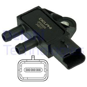 Sensor, avgastryck, CITROËN,DS,FIAT,LANCIA,MINI,PEUGEOT, 1362 7805 472, 1618.09, 1618.Z9, 1628.LK, 9645022680, 9662143180