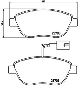 Bromsbeläggsats, Framaxel, ABARTH,FIAT,LANCIA,OPEL,VAUXHALL, 1605157, 1605181, 425408, 51928528, 6001073136, 71752990, 71754803, 7177001