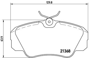 Bromsbeläggsats, Framaxel, OPEL OMEGA A, OMEGA A Kombi, OMEGA B, OMEGA B Kombi, SENATOR B, VAUXHALL OMEGA, 1605004, 1605033, 1605782, 16