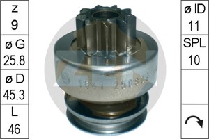 Frihjulsväxel, startmotor, FIAT,LANCIA,OPEL,SUZUKI
