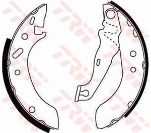 Bromsbackar, sats, Bakaxel, FORD,MAZDA, 1005960, 1005970, 1059500, 1101838, 1104128, 1104130, 1316961, 1473068, 1E002638Z, 1E012638Z, 95