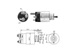 Magnetswitch, startmotor