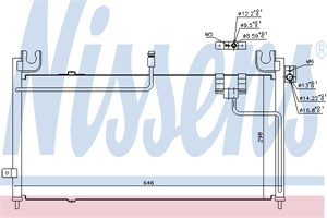 Kondensor, klimatanläggning, MAZDA 323 C V, 323 P V, 323 S V, B02H-61-480 A, B02H-61-480 B, B02H-61-480 C, B02H-61-480 D, B02H-61-480 Z,