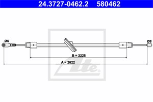 Vajer, parkeringsbroms, Fram, MERCEDES-BENZ S-KLASS [W140], S-KLASS Coupé [C140], 140 420 18 85, 140 420 38 85, 140 420 44 85, A 140 420