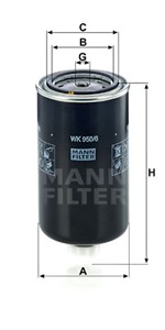 Bränslefilter, IVECO DAILY Buss III, DAILY Flak/chassi III, DAILY Skåp III, 190 7539, 190 8547, 193 0992, 50 01 859 295, 500038754, 5000