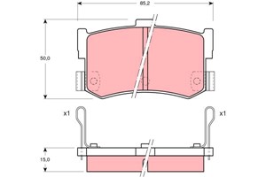 Bromsbeläggsats, Bakaxel, ACURA LEGEND, HONDA LEGEND I, HYUNDAI SONATA III, ROVER 800, 800 Halvkombi, 43022-SD4-000, 43022-SD4-305, 4302