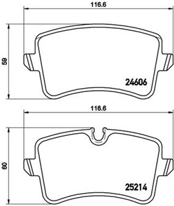Bromsbeläggsats, Bakaxel, AUDI A4 B9, A4 B9 Avant, A8 D4, 4H0698451C, 4H0698451D, 4H0698451M