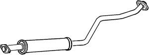 Mittenljuddämpare, Mitt, MAZDA 323 F VI, 323 S VI, ZM11-40-300