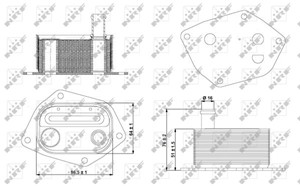 Oljekylare, motor, HYUNDAI,KIA, 1352225080, 1352226080, 264102A100, 264102A150, 264102A650, 3521.P1, 3521.P2