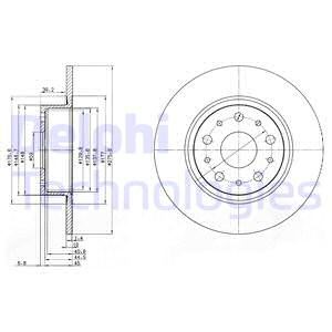Bromsskiva, Bakaxel, ALFA ROMEO 166, LANCIA KAPPA, KAPPA Coupé, KAPPA SW, 60814646, 71739570, 82488240