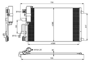Kondensor, klimatanläggning, NISSAN QASHQAI / QASHQAI +2 I, QASHQAI / QASHQAI +2 VAN I, 1133915, 5020531, 5020650, 89FX-18045-HA, 92100B