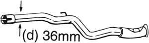 Reparationsrör, katalysator, CITROËN,PEUGEOT