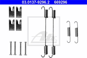 Tillbehörssats, bromsbackar, Bakaxel, FIAT,LANCIA,OPEL,VAUXHALL, 16 08 015, 20 86 030, 77363945, 95512094, 95515111, 9947691