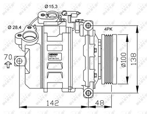 Kompressor, klimatanläggning, BMW 5 [E60], 5 Touring [E61], 7 [E65, E66, E67], 64506901783, 64509174802, 64526901783, 64526917805, 64526