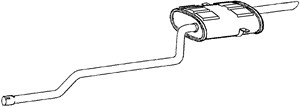 Bakre ljuddämpare, Bak, TOYOTA COROLLA, COROLLA Kombi, COROLLA Liftback, 17430-1D010, 17430-1D011
