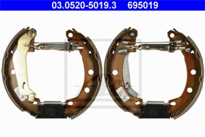 Bromsbackar, sats, Bakaxel, RENAULT MEGANE I, MEGANE Cabriolet I, MEGANE Classic I, MEGANE Coach I, MEGANE Hatchback Van I, 77 01 206 24