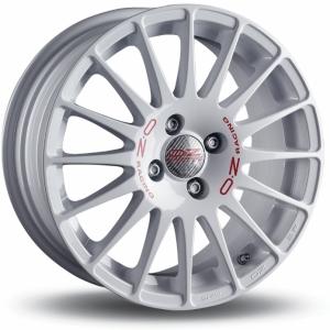 OZ Superturismo WRC White Red Lettering 6.5x15 4/100 ET37 B68
