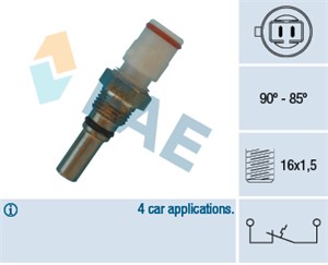 Temperaturswitch, kylarfläkt, LEXUS LS, TOYOTA CELICA Cabriolet, CELICA Coupé, 34 35 9 804 833, 89428-15020, 89428-15030, TS-93