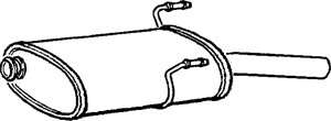 Bakre ljuddämpare, PEUGEOT 406 Break, 010 154 83 02, 1726P8, 8671010696, A 010 154 83 02