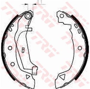 Bromsbackar, sats, Bakaxel, ALFA ROMEO,CITROËN,FIAT,RENAULT, 0000060703319, 0000060750207, 0000060750871, 0000060751376, 00607 50472, 60