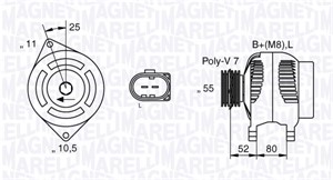 Generator, FIAT,IVECO, 1506770R, 504009978