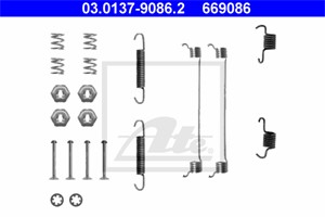 Tillbehörssats, bromsbackar, Bakaxel, CITROËN,PEUGEOT,RENAULT, 4308 52, 77 01 202 347, 95 659 472