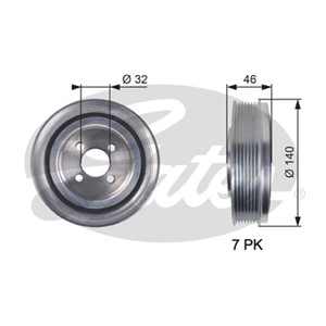 Remskiva, vevaxel, FIAT,IVECO, 504017415, 504078435