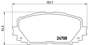 Bromsbeläggsats, Framaxel, DAIHATSU CHARADE VIII, TOYOTA RACTIS, VERSO S, YARIS, YARIS / VIOS Sedan, YARIS Skåp/halvkombi, 044650D130, 0