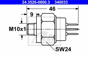 Bromsljuskontakt, Framaxel, AUDI,PORSCHE,VW, 000 545 46 09, 000 545 65 09, 113 915 515 H, 113 945 515 B, 170 659, 3416621, 4803620, 644