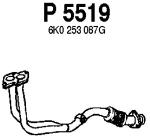 Avgasrör, Fram, SEAT,VW, 6K0253087G, 6K0253087Q