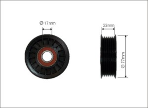Spännrulle, flerspårsrem, CADILLAC ESCALADE, CHEVROLET AVALANCHE, TAHOE, HUMMER HUMMER H3, ISUZU ASCENDER, SAAB 9-7X, 12554027, 12580162