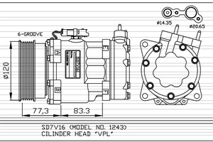 Kompressor, klimatanläggning, CITROËN,FIAT,LANCIA,PEUGEOT, 045 115 230 A S1, 045 115 230 A, 6453NH, 6453NJ, 9642800780