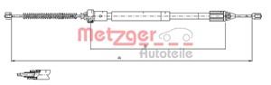Vajer, parkeringsbroms, Bak, Vänster, RENAULT CLIO II, 7700 433 238, 8200 087 979