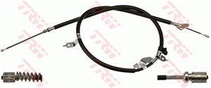Vajer, parkeringsbroms, Vänster bak, DAIHATSU CHARADE VIII, TOYOTA YARIS, 46430-0D050, 46430-0D050-000