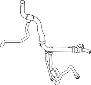 Kylarslang, Nedre, OPEL VECTRA B, VECTRA B Halvkombi, VECTRA B Kombi, VAUXHALL VECTRA, 13 36 125, 90530256