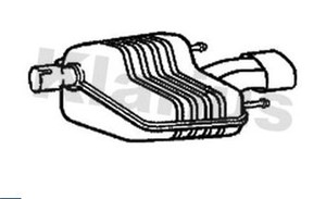 Bakre ljuddämpare, SAAB 9-3, 9-3 Cabriolet, 9-3 Kombi, 12799734, 5705 CF, 96 498 468 80, A003TG1891, A003TG1891A, A003TG1891B, A003TG189